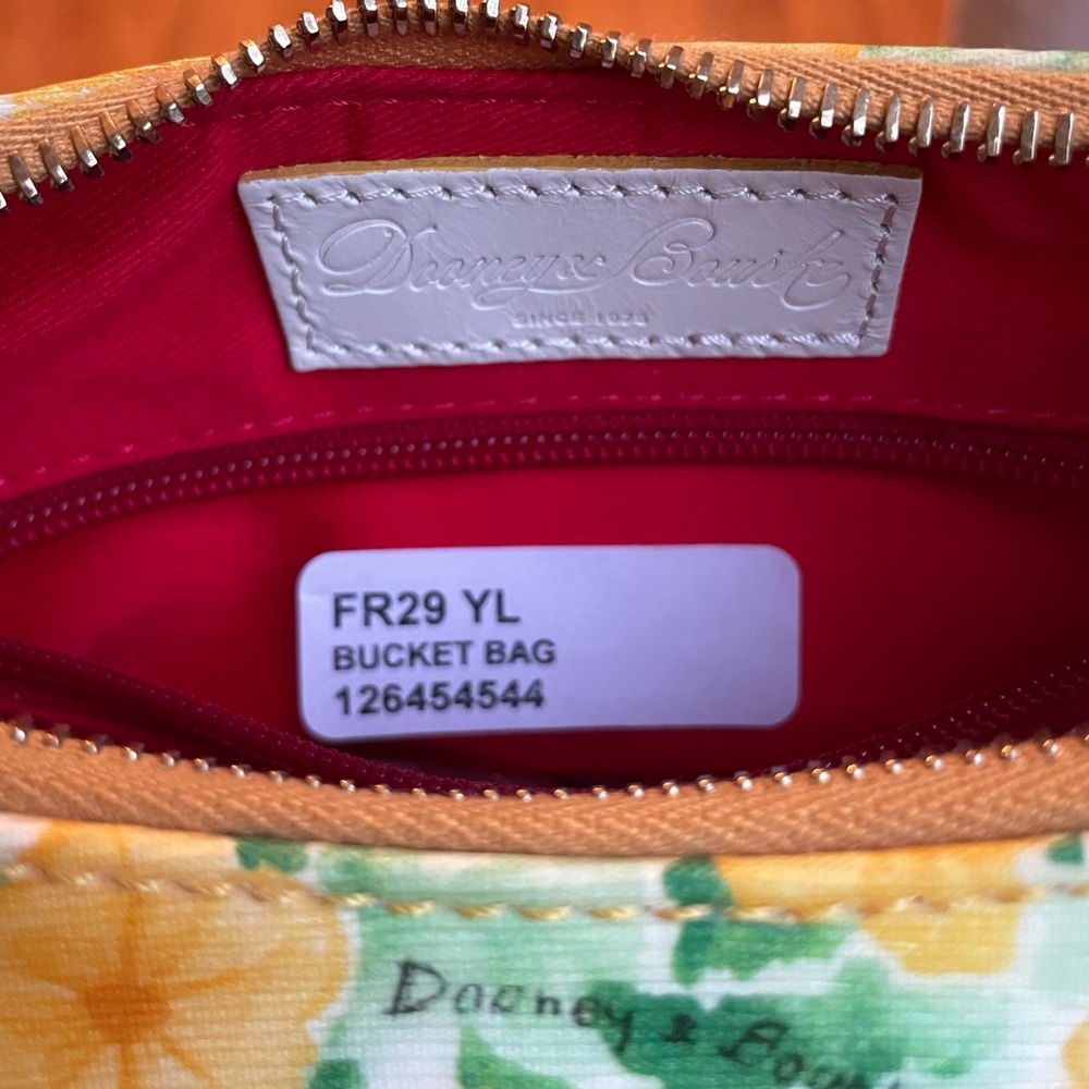 Dooney and Bourke yellow Petunia Bucket Bag- Brand New! - Picture 11 of 12